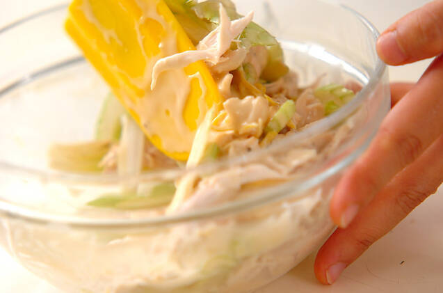 ささ身のレモンマヨ和えの作り方の手順4