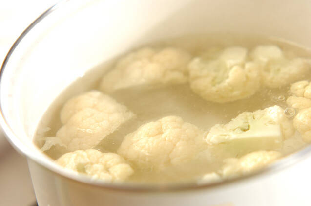 カリフラワーのチーズドレッシングがけの作り方の手順4
