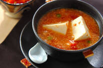 豆腐とトマトのミルクスープ