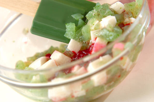 刺身コンニャクと長芋の和え物の作り方の手順4