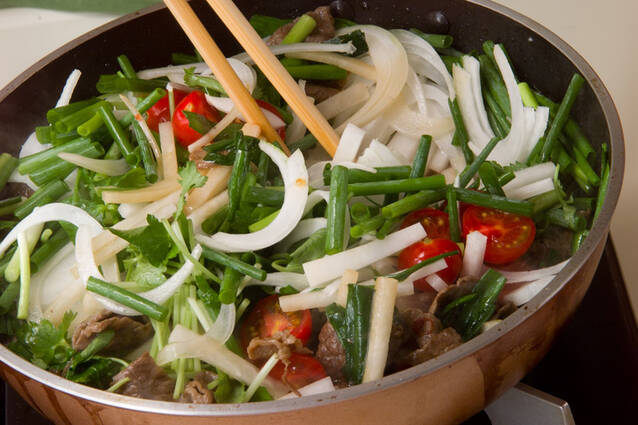 牛肉入りピリ辛サラダの作り方の手順9