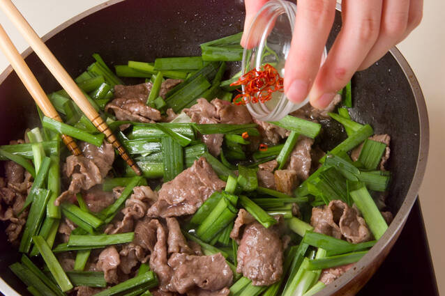 牛肉入りピリ辛サラダの作り方の手順8