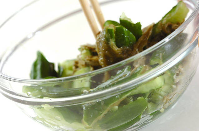 キュウリの昆布和えの作り方の手順2