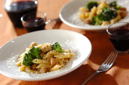 ハーブソーセージとジャガイモのペンネ