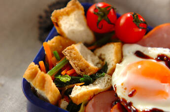 ホウレン草と厚揚げのサラダ