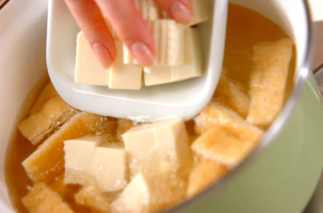 アオサのみそ汁の作り方の手順4