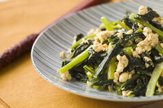 小松菜炒り豆腐炒め