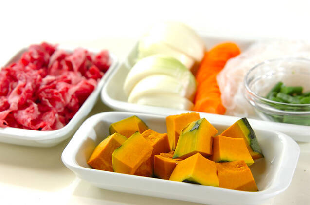 肉カボチャの作り方の手順1