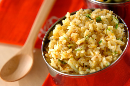 塩もみ白菜とジャコのチャーハン