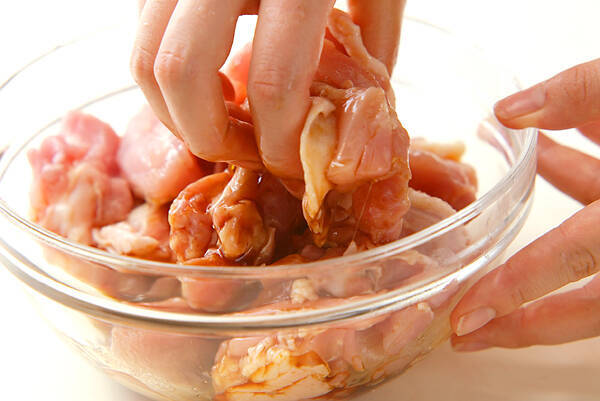 鶏の唐揚げ&野菜揚げの作り方の手順1