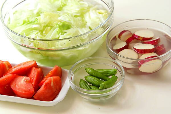 鶏の唐揚げ&野菜揚げの作り方の手順2