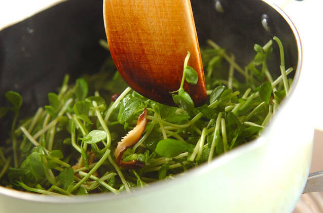 豆苗のスープの作り方の手順4