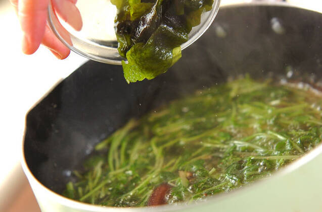 豆苗のスープの作り方の手順5