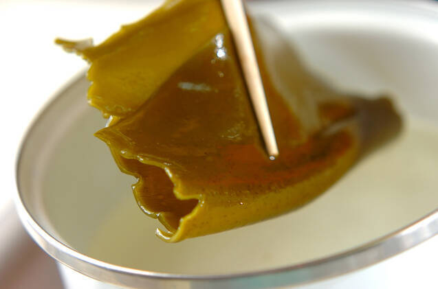 菜の花と白玉の彩り吸い物の作り方の手順6