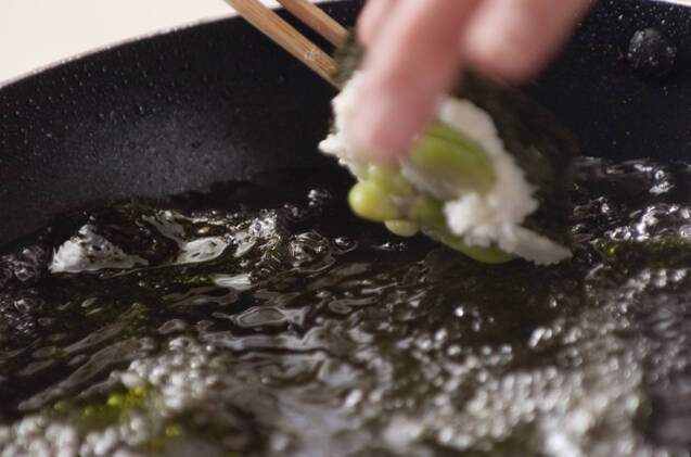 ソラ豆のおつまみ揚げの作り方の手順3