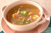 ソラ豆と卵のスープの作り方の手順