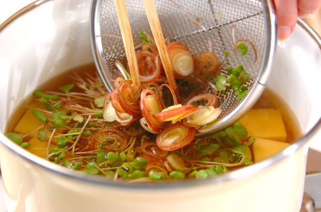 卵豆腐のお吸い物の作り方の手順5