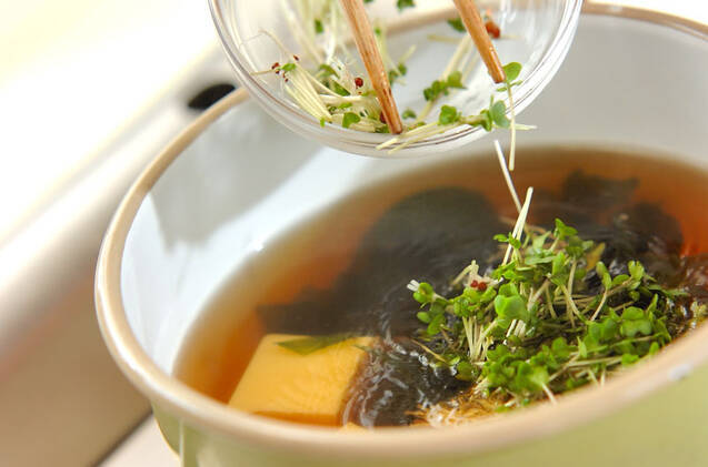 卵豆腐のお吸い物の作り方の手順4