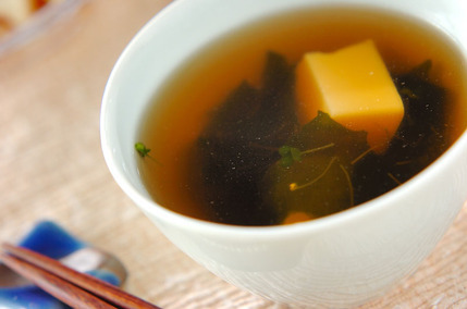 卵豆腐のお吸い物