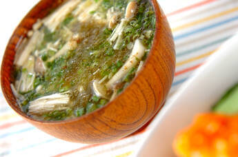 キノコのレンジ吸い物