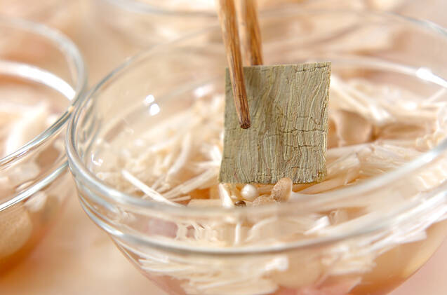 キノコのレンジ吸い物の作り方の手順5