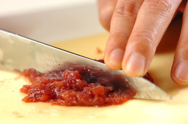 切干し大根の梅肉酢和えの作り方の手順3