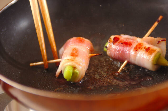 アスパラベーコンの作り方の手順3