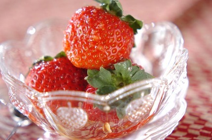 イチゴのハニージンジャーがけ