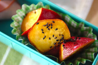 バター風味のサツマイモ