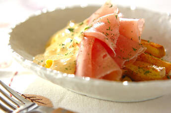 ジャガイモと半熟卵のアリオリソース