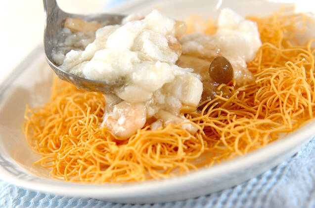 ふわふわあんかけ揚げそばの作り方の手順8