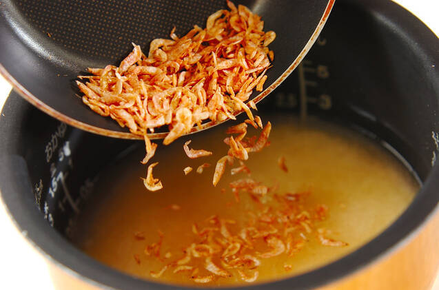 桜エビの炊き込みご飯の作り方の手順3
