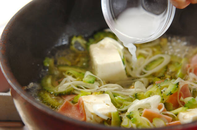 ゴーヤと豆腐の炒め物の作り方の手順6