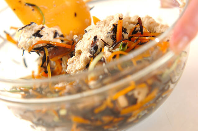 芽ヒジキのナッツ白和えの作り方の手順4