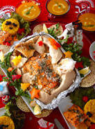 サーモンの塩包み焼き