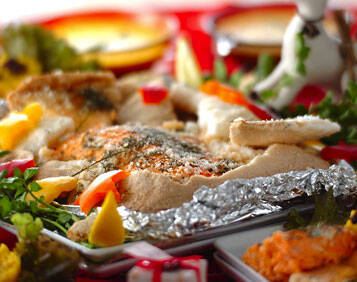 サーモンの塩包み焼き