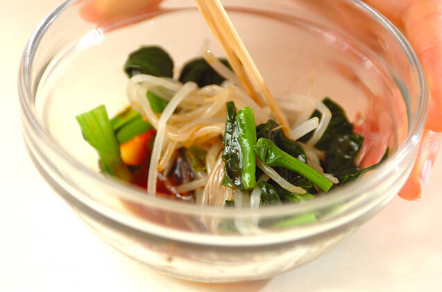 小松菜とモヤシの和え物の作り方の手順3