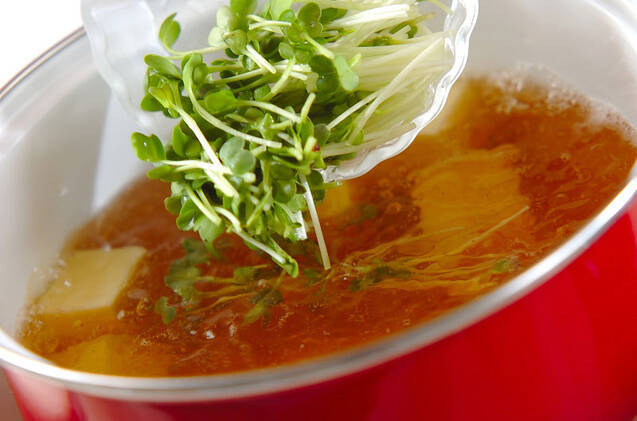 卵豆腐のお吸い物の作り方の手順6