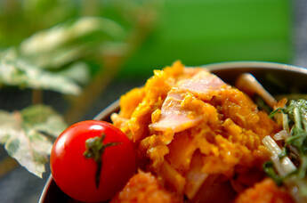 昆布茶で簡単カボチャサラダ