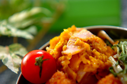 昆布茶で簡単カボチャサラダ