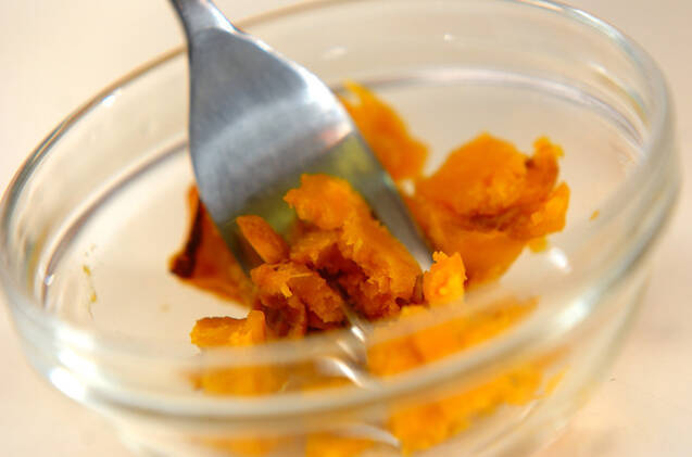 昆布茶で簡単カボチャサラダの作り方の手順2