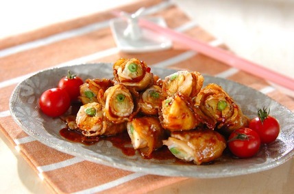 ミョウガの豚肉巻き