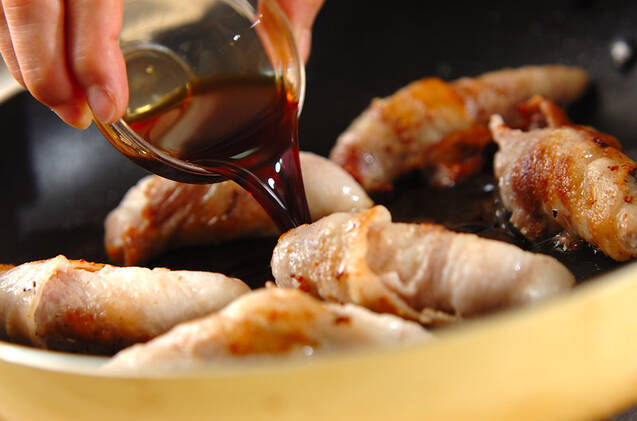 ミョウガの豚肉巻きの作り方の手順3