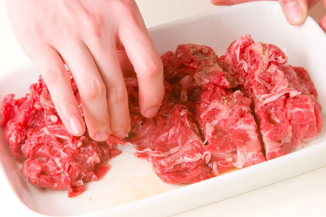 牛肉の牡蠣ソース炒めの作り方の手順1