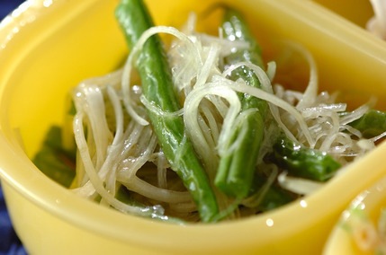 サヤインゲンの中華和え