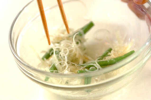 サヤインゲンの中華和えの作り方の手順2