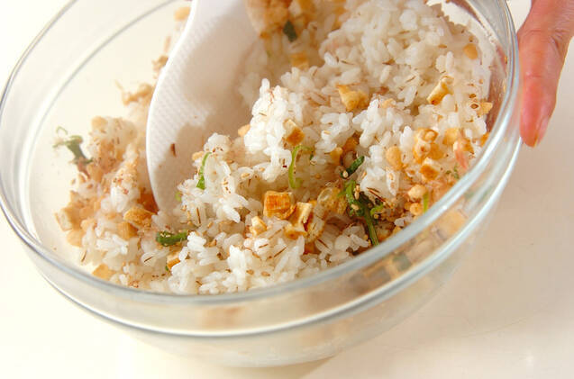 具だくさんおにぎりの作り方の手順2