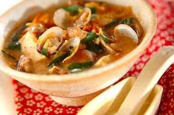 アサリのキムチスープ