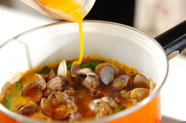 アサリのキムチスープの作り方の手順4