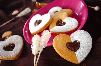 ハートのチョコサンドクッキー